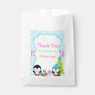 Sachets En Papier Pingouins mignons d'hiver