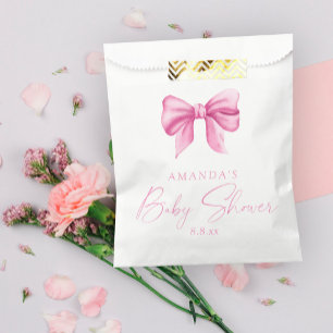 Sachets En Papier PINK BOW fille Baby shower