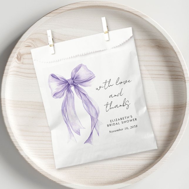 Sachets En Papier Pink Coquette Bow Bridal Shower Thank You (Pink Coquette Bow Bridal Shower Thank You Favor Bag)