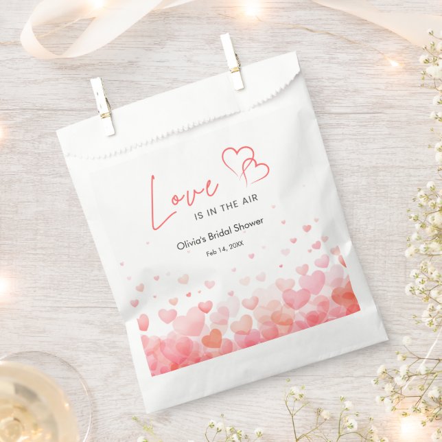 Sachets En Papier Pink & Red Love is in the Air Bridal Shower  (Coupé)