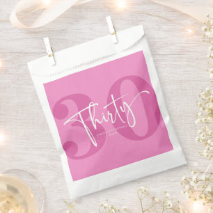 Sachets En Papier Pink Trente-trentième fête d'anniversaire