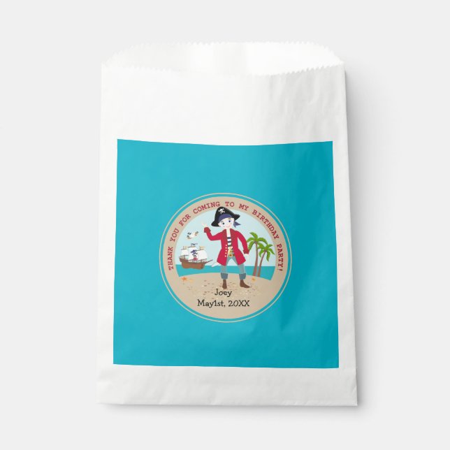 Sachets En Papier Pirate kid birthday (Devant)