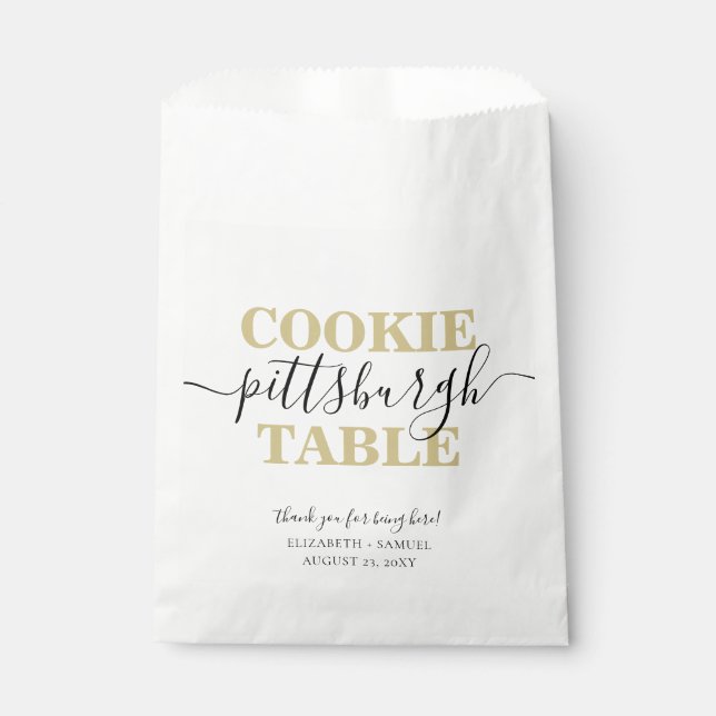 Sachets En Papier Pittsburgh Cookie Table Sac Favonalized (Devant)
