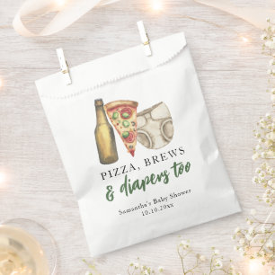 Sachets En Papier Pizza, Brebis et Diapers au Baby shower