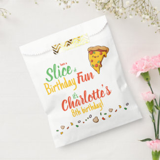Sachets En Papier Pizza, Slice of Birthday fun, kawaii