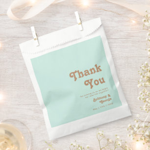 Sachets En Papier Plage Retro Aqua Merci Favor