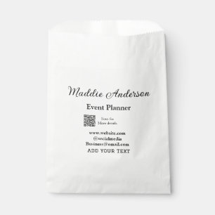 Sachets En Papier Planificateur d'événements ajouter le nom Code QR 