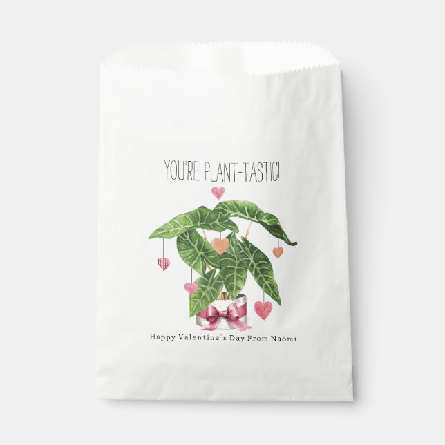 Sachets En Papier Plante-tastic Houseplant Pun Classroom Valentine (Devant)