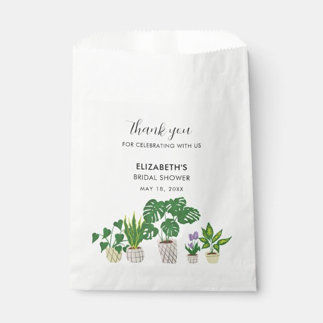 Sachets En Papier Plantes en pot Baby Shower de mariage Remerciement (Devant)