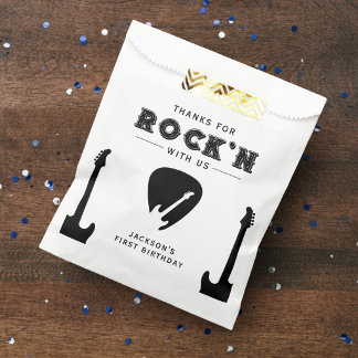 Sachets En Papier Plectre de guitare en rock pour fête d'anniversair