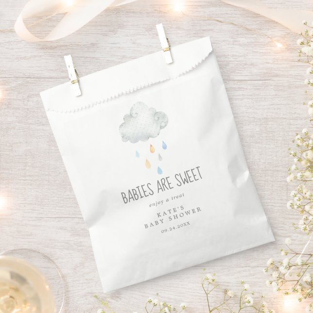 Sachets En Papier Pluie Cloud Garçon Les bébés sont Sweet Favor Sac (Coupé)