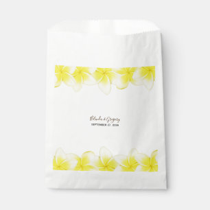 Sachets En Papier Plumeria jaune Frangipani Mariage