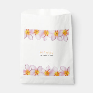 Sachets En Papier Plumeria rose Frangipani Mariage