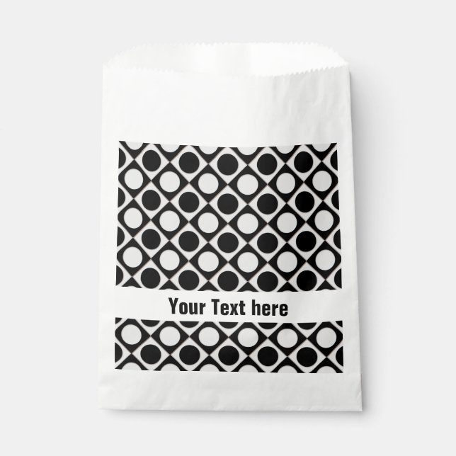 Sachets En Papier Points & Carrés / noir blanc + vos idées (Devant)