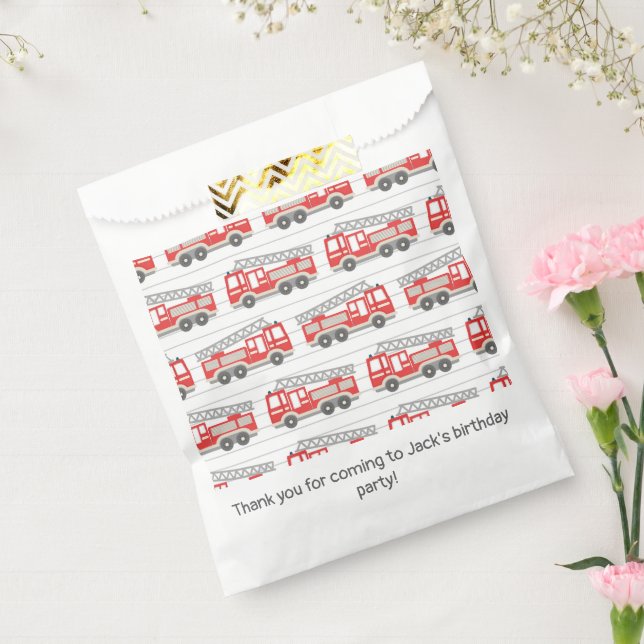 Sachets En Papier Pompier de camion de pompiers (Scellé)