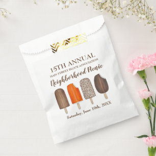 Sachets En Papier Pop de crème glacée Bars Popsicle Creamsicle Pique