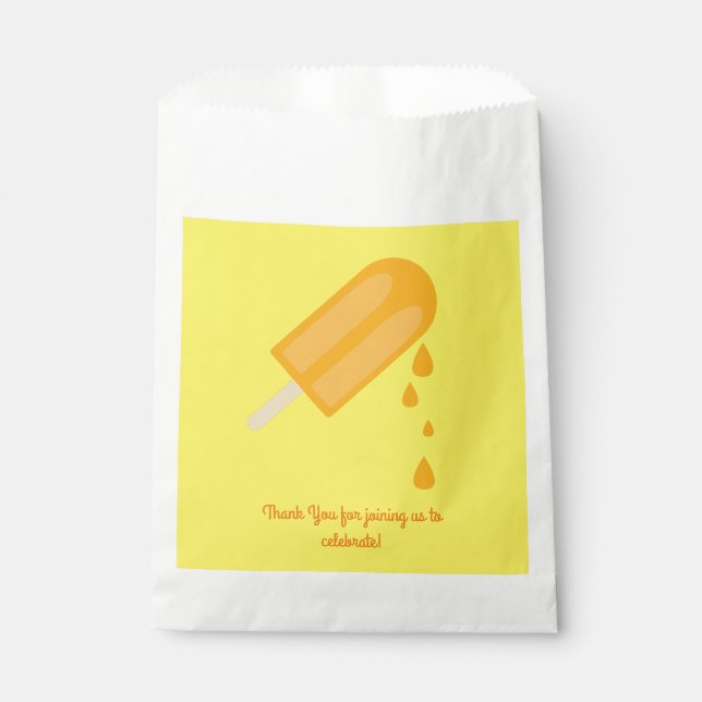 Sachets En Papier Popsicle fête d'anniversaire (Devant)
