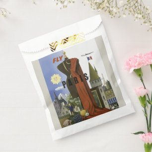 Sachets En Papier Poster du Vintage voyage Fly Paris France