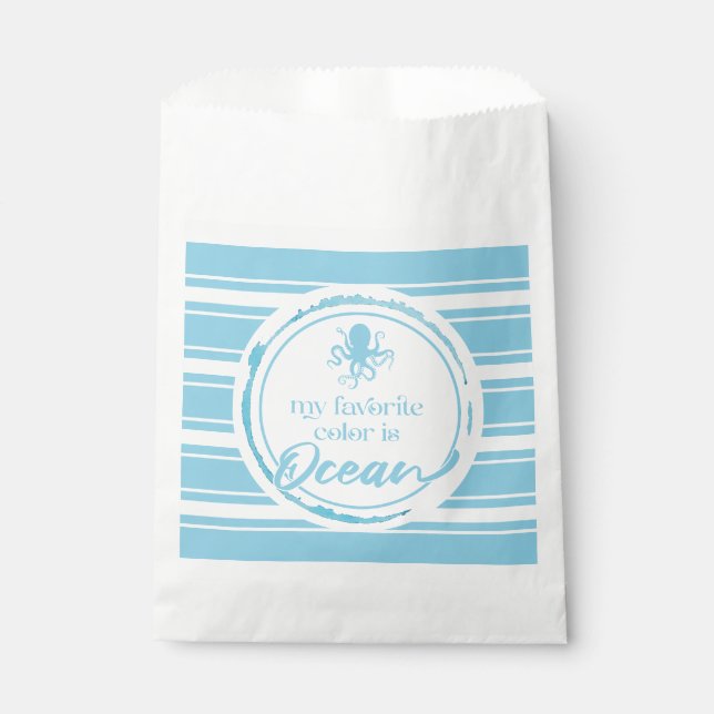Sachets En Papier Poulpe Bleu Côtier (Devant)