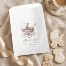 Poussette Vintage Marron Sépia Baby Shower