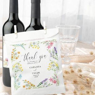 Sachets En Papier Prairie de fleurs sauvages Merci Mariage Joli