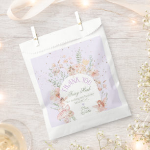 Sachets En Papier Premier anniversaire de fée Jardin enchanté Lilas