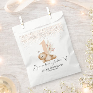 Sachets En Papier Premier Anniversaire de l'Ours et de l'Abeille