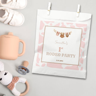 Sachets En Papier Premier Rodéo Vacheresse Rose Anniversaire Occiden