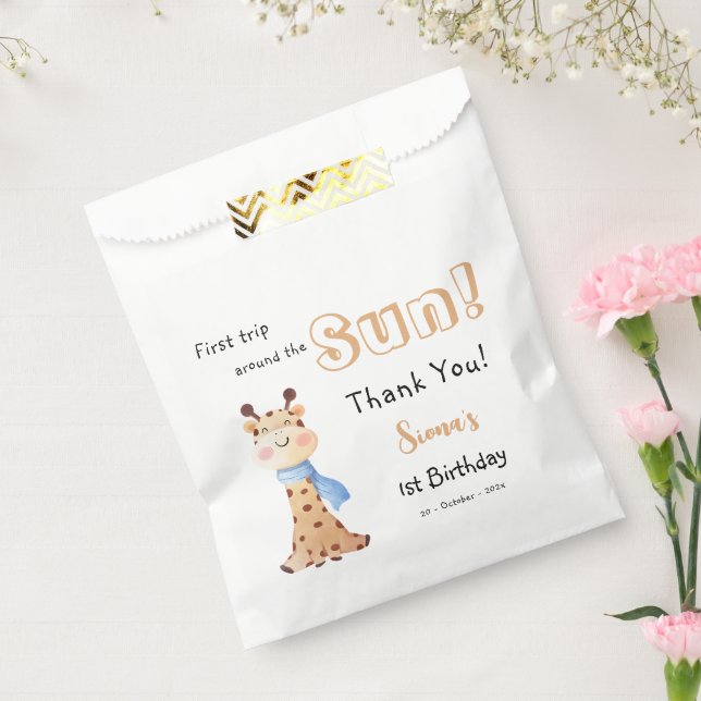 Sachets En Papier Premier Voyage Autour De La Giraffe Du Soleil 1Er  (Scellé)