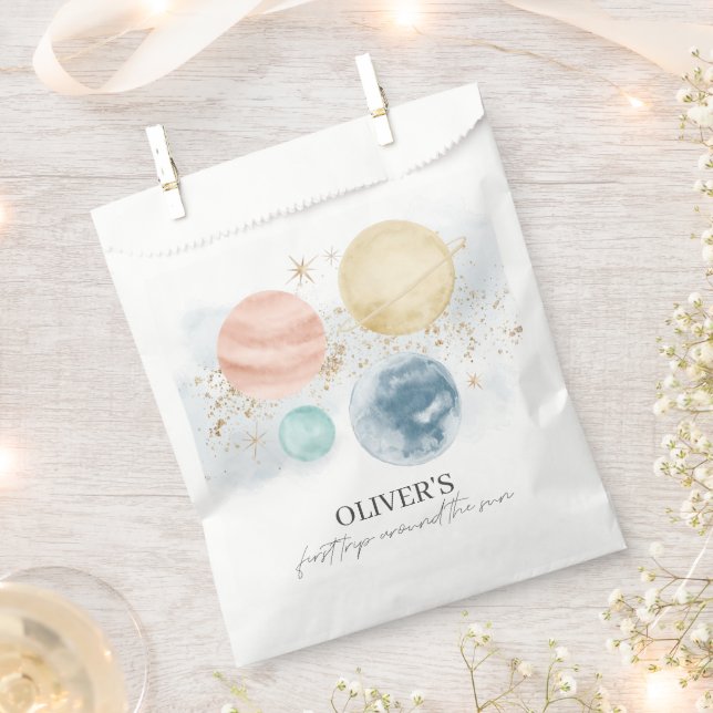 Sachets En Papier Premier Voyage Autour Du Sac Sun Favor (Coupé)