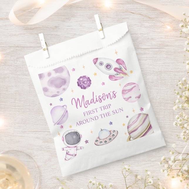 Sachets En Papier Premier Voyage Autour Du Soleil Girl Space 1er Ann (Coupé)