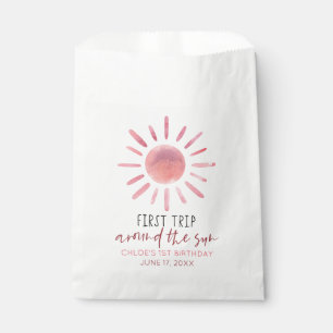 Sachets En Papier Premier Voyage Rose Autour Du Soleil 1Er Anniversa