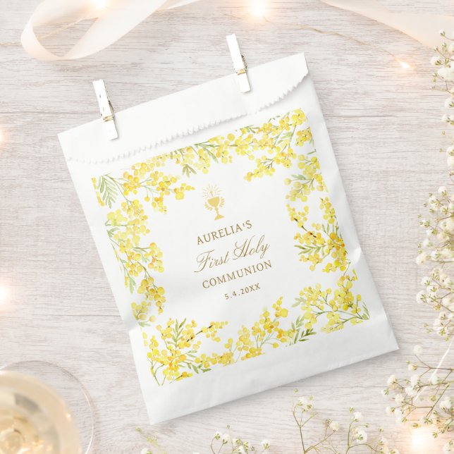 Sachets En Papier Première communion de Mimosa (Coupé)
