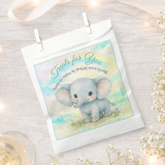 Sachets En Papier Première Fête d'Anniversaire Arc-en-Ciel Bébé Élép