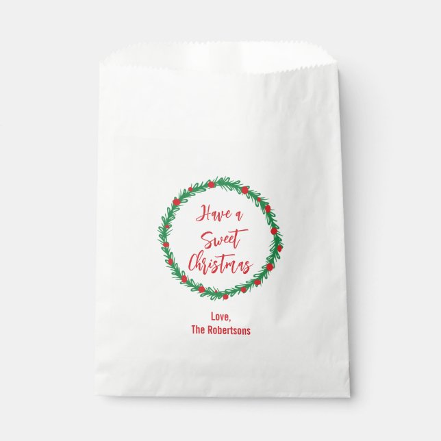 Sachets En Papier Prenez un doux Noël, une retraite (Devant)