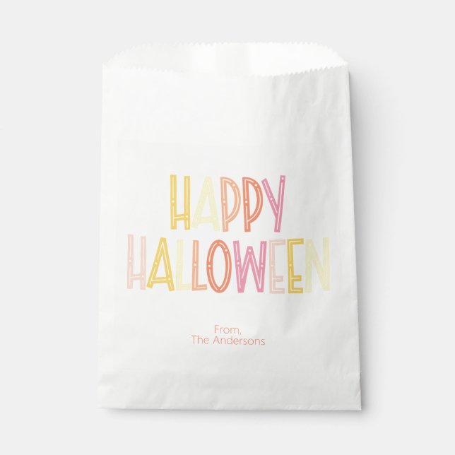 Sachets En Papier Preppy Happy Halloween (Devant)
