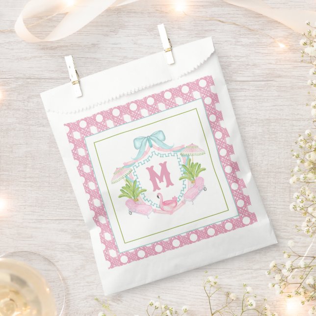 Sachets En Papier Preppy Palm Beach Monogram Crest (Coupé)