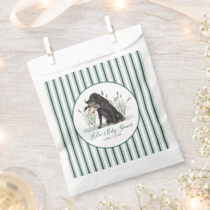 Sachets En Papier Preppy Southern Green Boy Baby shower Chien