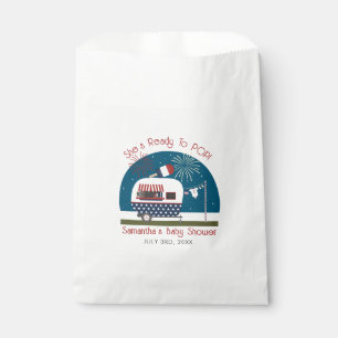 Sachets En Papier Prêt À Pop Rouge Blanc Bleu Baby shower Patriotiqu