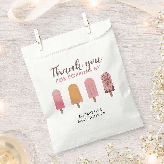Sachets En Papier Prêt pour la pop Baby shower Merci (Coupé)