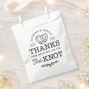 Sachets En Papier Pretzel Nous Avons Lié Le Sac De Faveur De Mariage