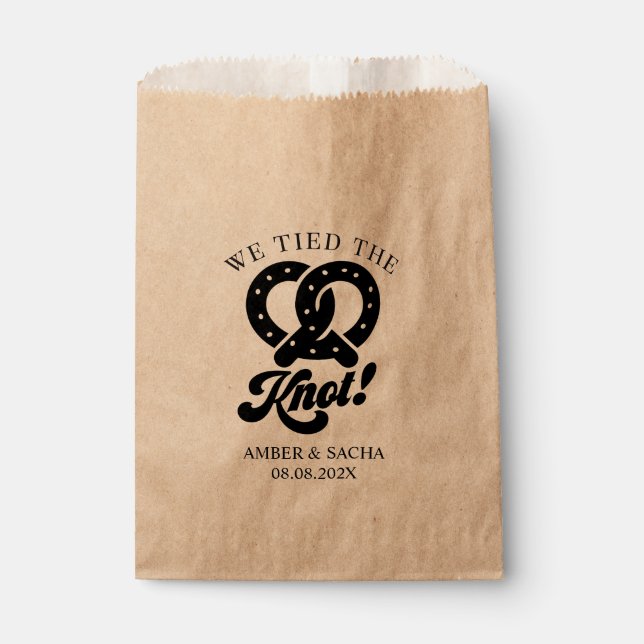 Sachets En Papier Pretzel Party Favoriser Sac cadeau (Devant)