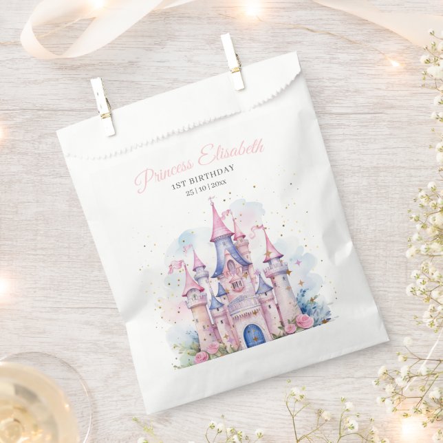 Sachets En Papier Princess Birthday Party, Princess Castle Birthday (Coupé)