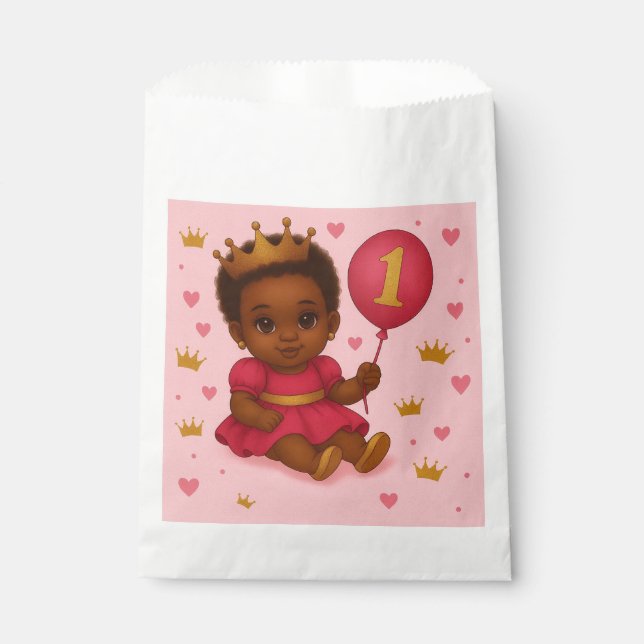 Sachets En Papier Princess Pink & Gold Favor Bag (Devant)