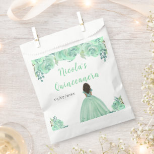 Sachets En Papier Princesse à la peau foncée Fleur de Menthe Quincea