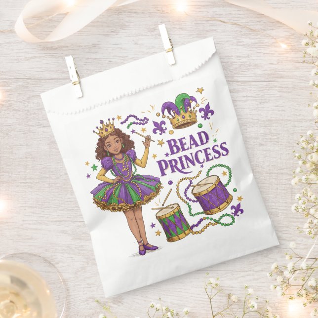 Sachets En Papier Princesse de Perles - Mardi Gras (Coupé)