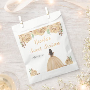 Sachets En Papier Princesse Peach aux cheveux bruns Fleurs Douze ans