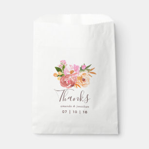 Sachets En Papier Printemps mariage aquarelle fleurs invités faveur
