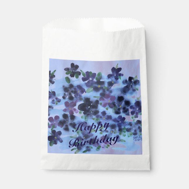 Sachets En Papier Purée avec bleu marine (Devant)