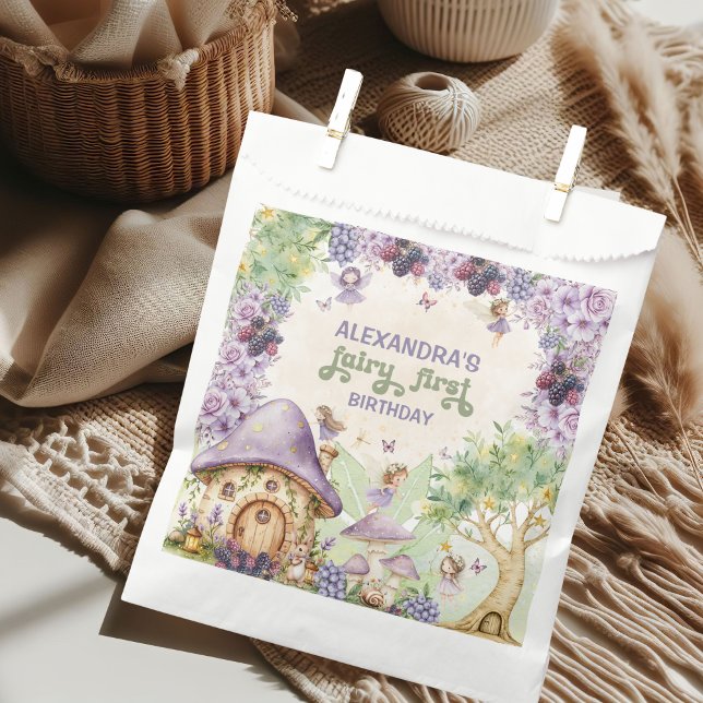 Sachets En Papier Purple Fairy First Berry First Birday (Créateur téléchargé)